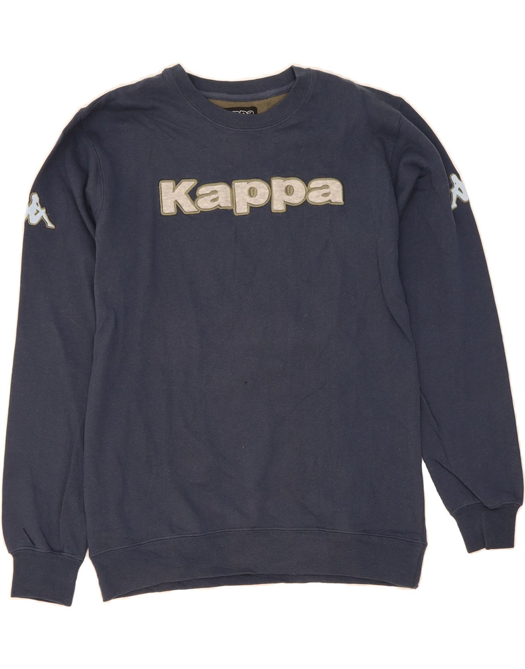 KAPPA Boys Graphic Sweatshirt Jumper 15-16 Years Navy Blue Cotton Vintage Kappa and Second-Hand Kappa from Messina Hembry 