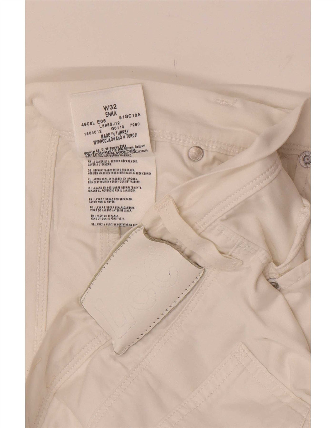 Lee Womens Enka Bermuda Shorts W32 Large White Cotton