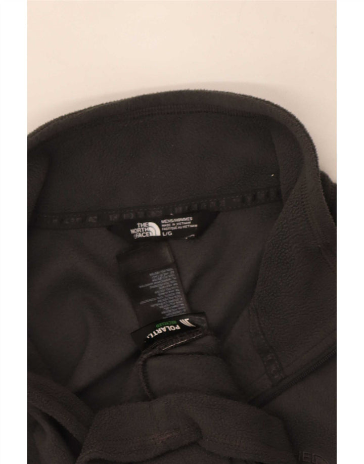 The North Face Mens Zip Neck Fleece Jumper Large Grey Polyester