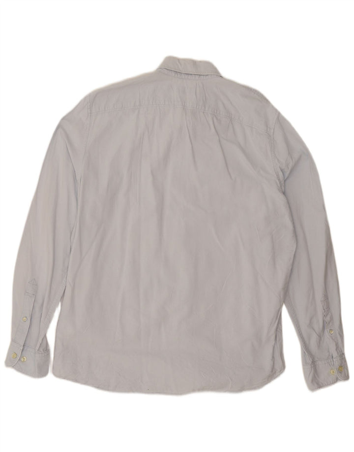 Timberland Mens Slim Fit Shirt XL Blue Cotton