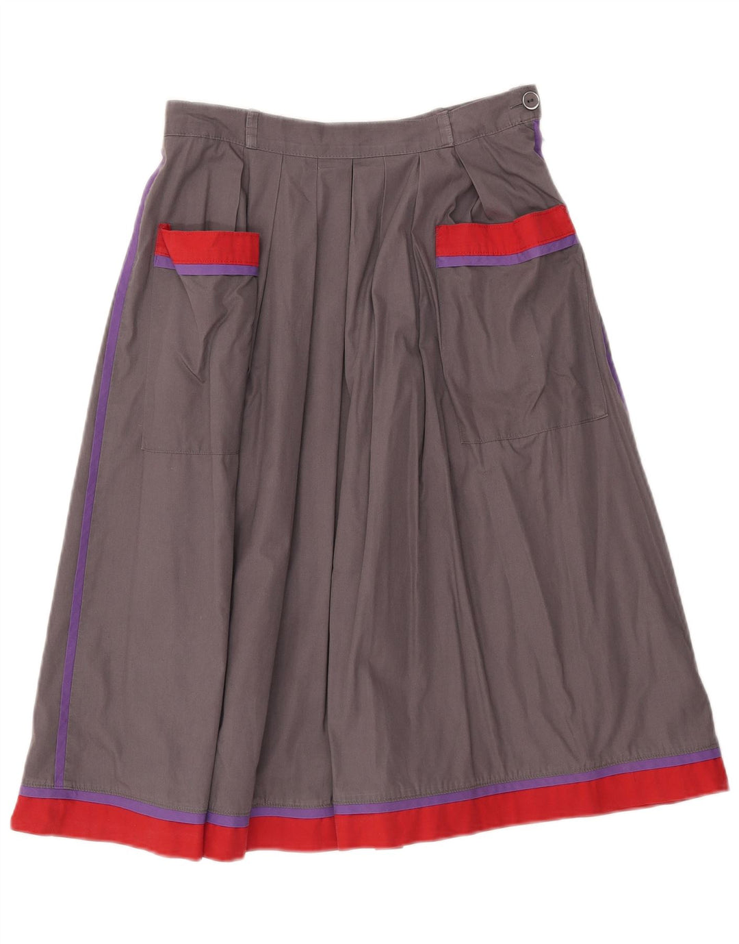 Vintage Womens Flared Skirt EU 40 Medium W28 Grey Colourblock