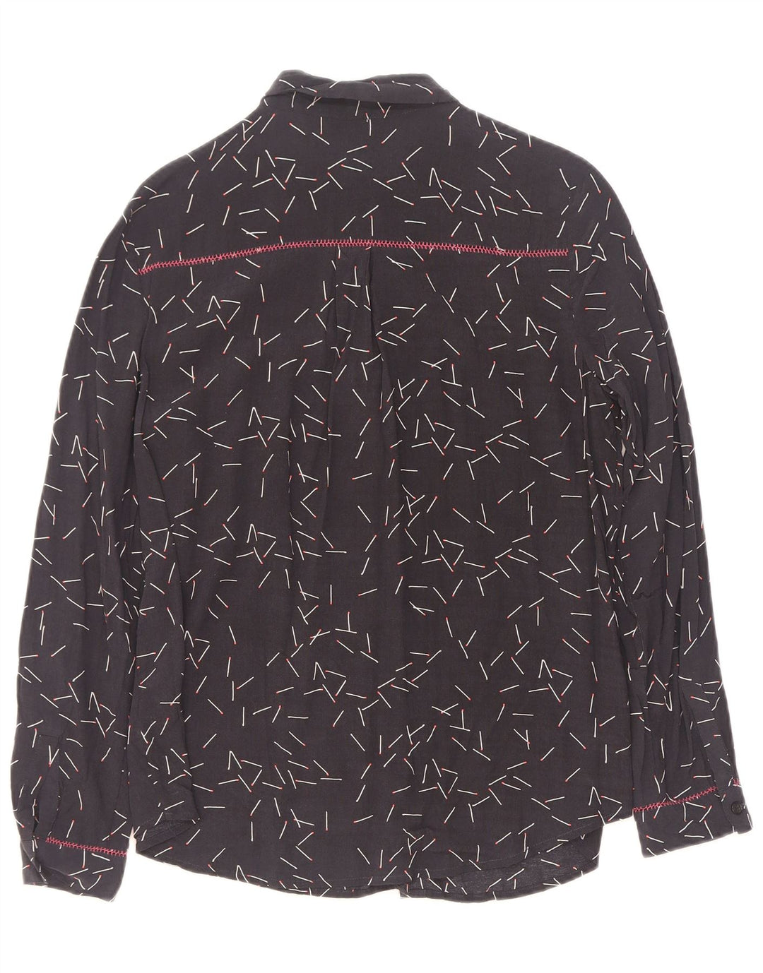 MINT VELVET Womens Abstract Pattern Oversized Shirt UK 10 Small Navy Blue