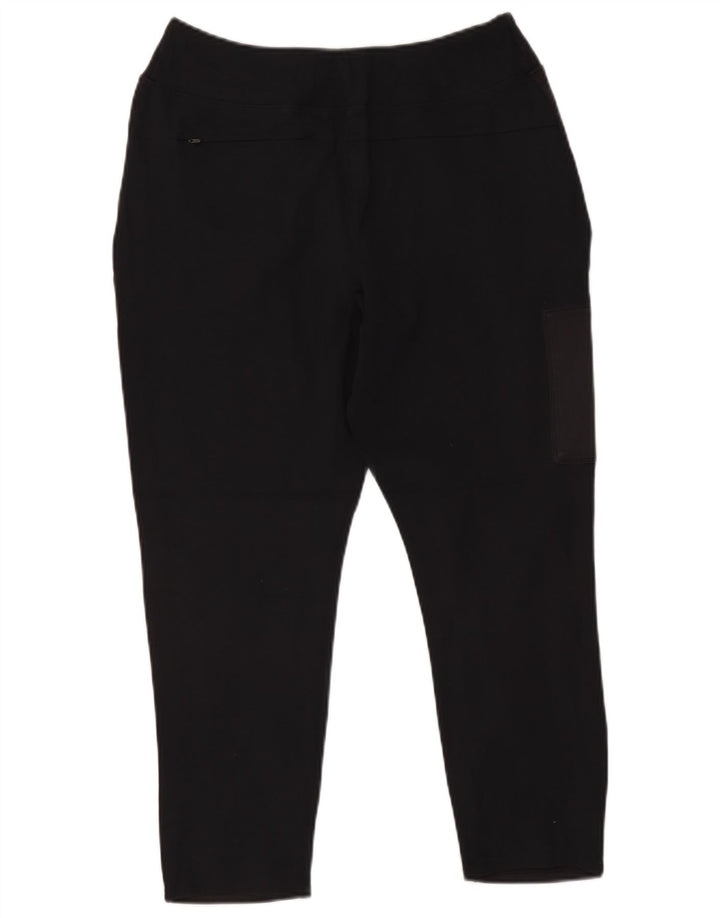 Marks & Spencer Womens Slim Cargo Trousers UK 16 Large W32 L25 Black