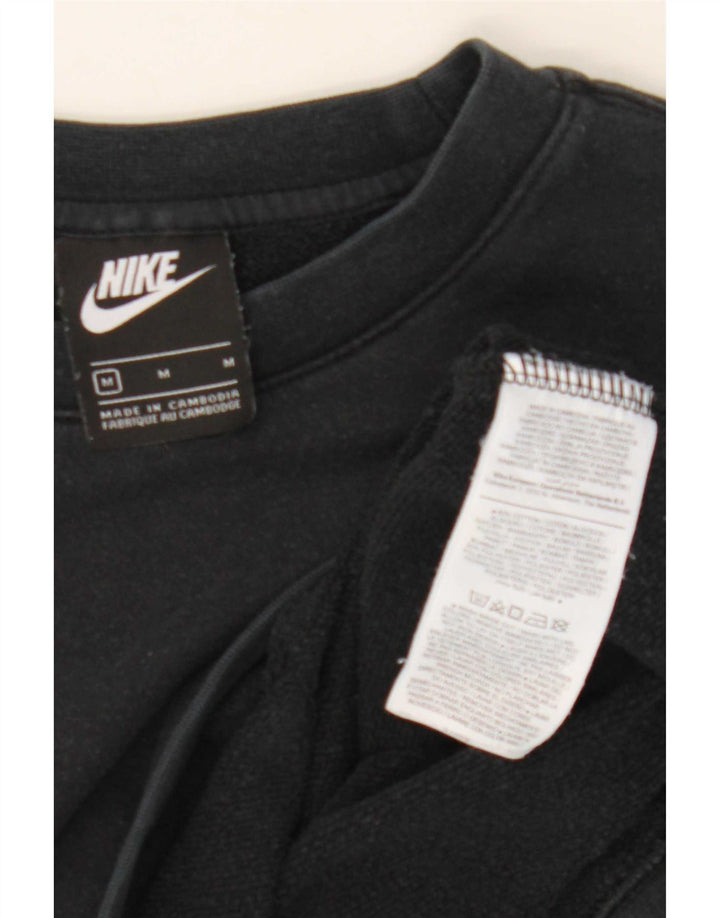 Nike Mens Graphic Sweatshirt Jumper Medium Black Cotton