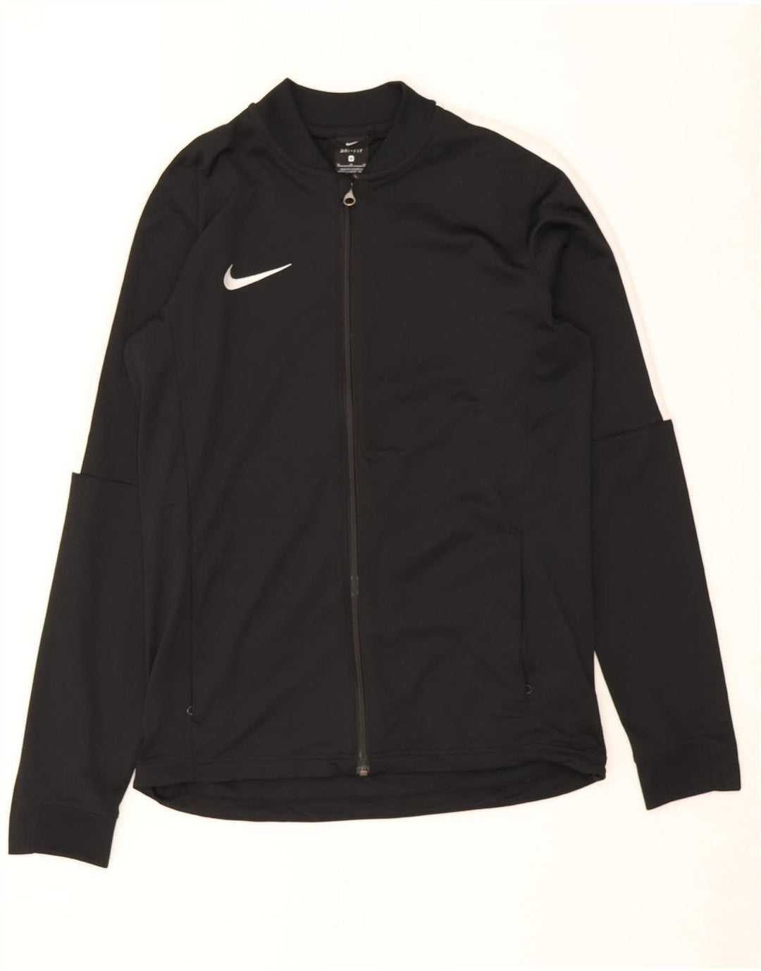 Nike Mens Dri Fit Tracksuit Top Jacket Medium Black Colourblock Polyester