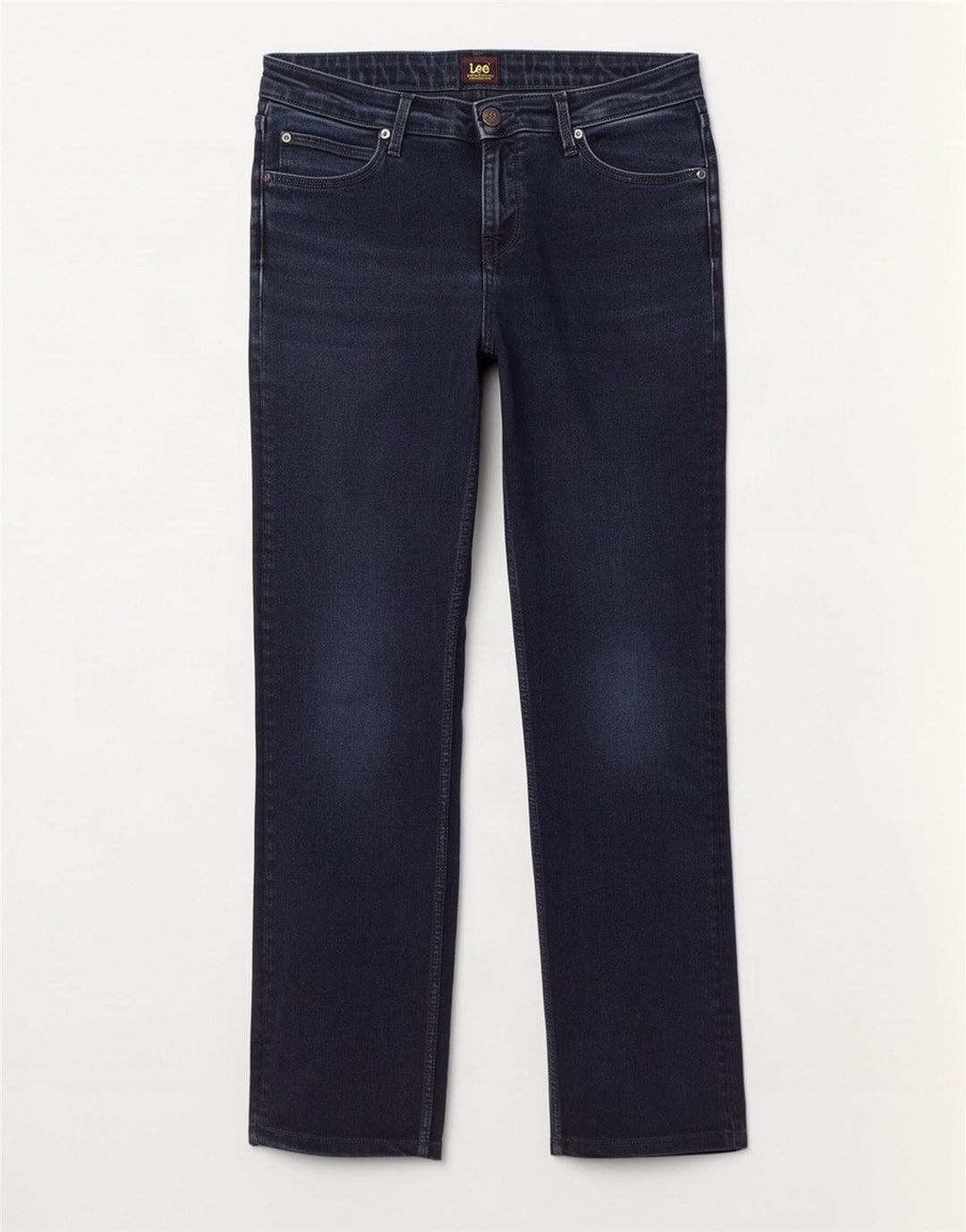 Lee Womens Marion Straight Jeans W28 L26 Navy Blue Cotton