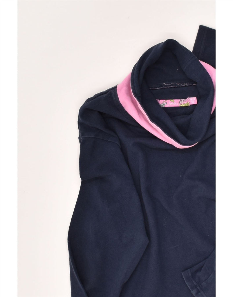 JOULES Girls Roll Neck Top Long Sleeve 15-16 Years XL Navy Blue Cotton | Vintage Joules | Thrift | Second-Hand Joules | Used Clothing | Messina Hembry 