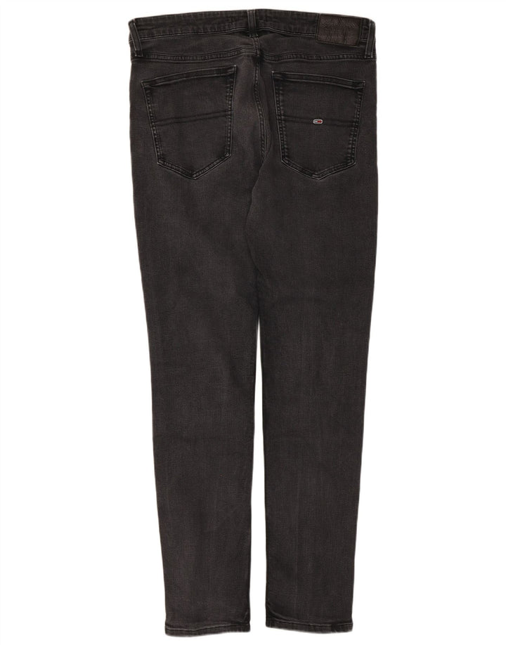 Tommy Hilfiger Mens Slim Jeans W36 L30 Black Cotton