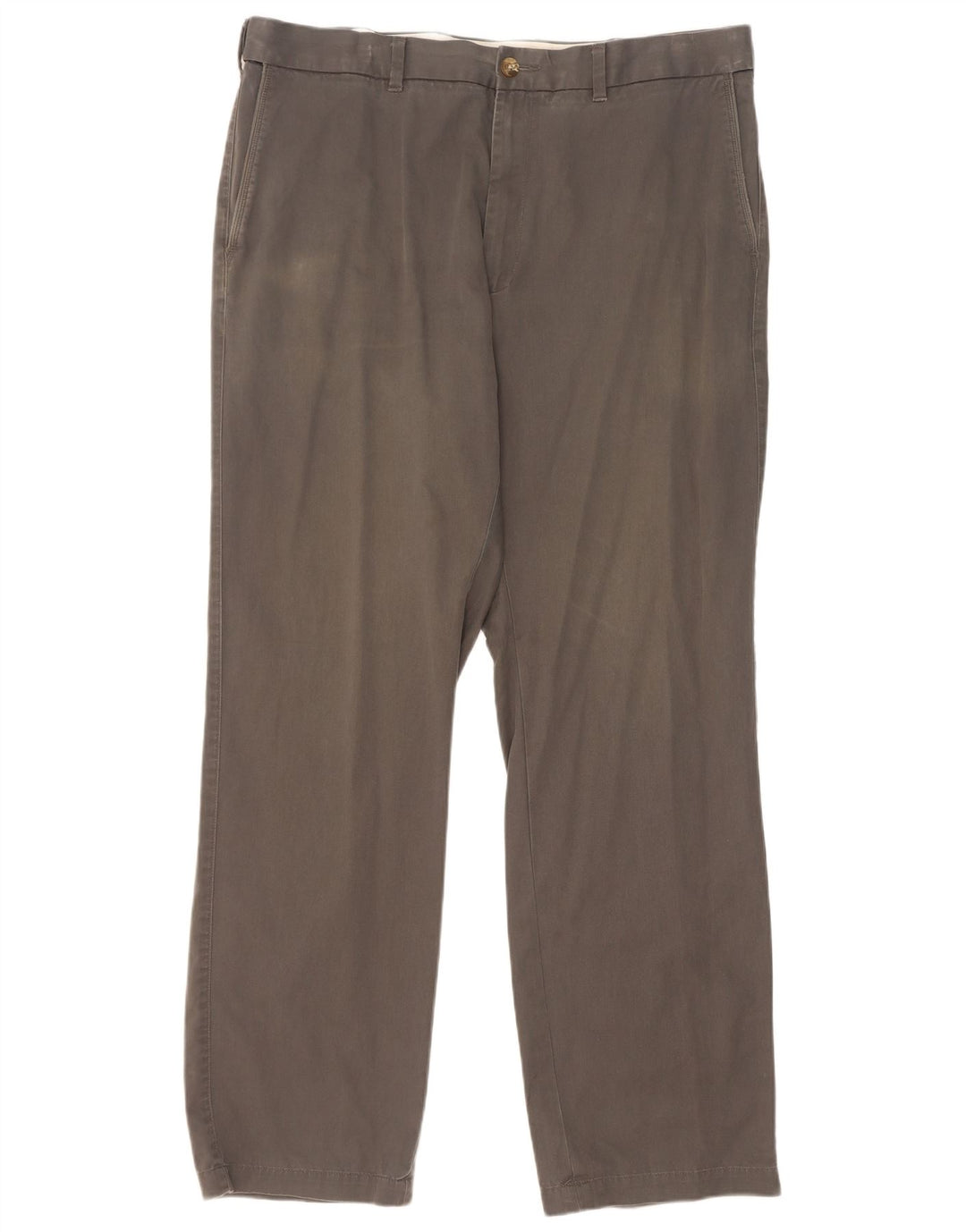 Marks & Spencer Mens Blue Harbour Straight Chino Trousers W38 L33 Khaki