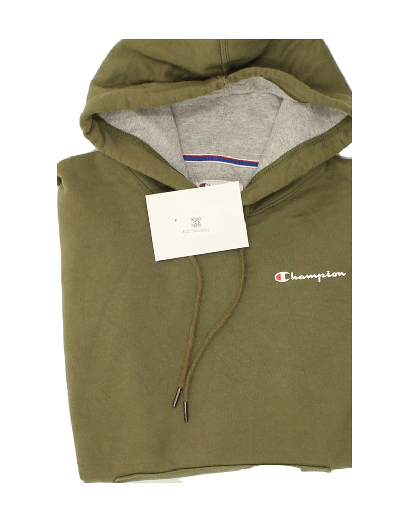 CHAMPION Mens Hoodie Jumper Small Khaki Cotton | Vintage Champion | Thrift | Second-Hand Champion | Used Clothing | Messina Hembry 