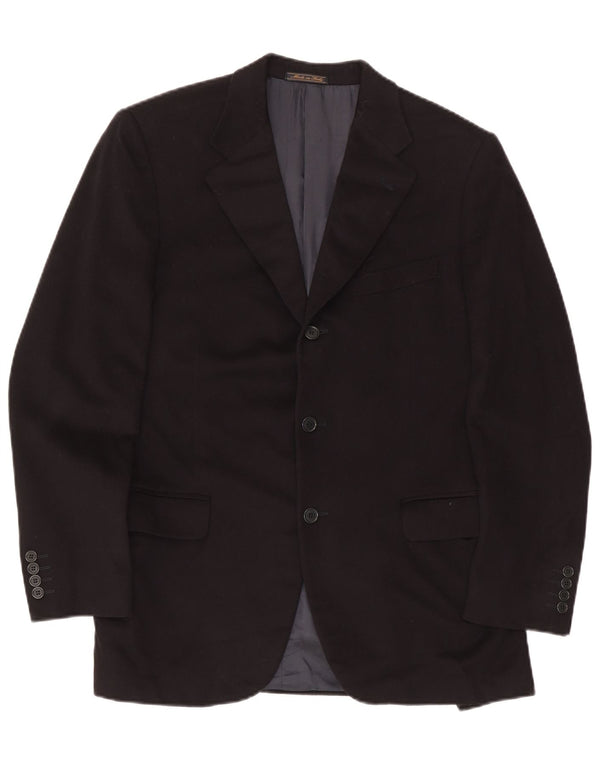 Loro Piana Mens 3 Button Blazer Jacket IT 48 Medium Black New Wool Classic