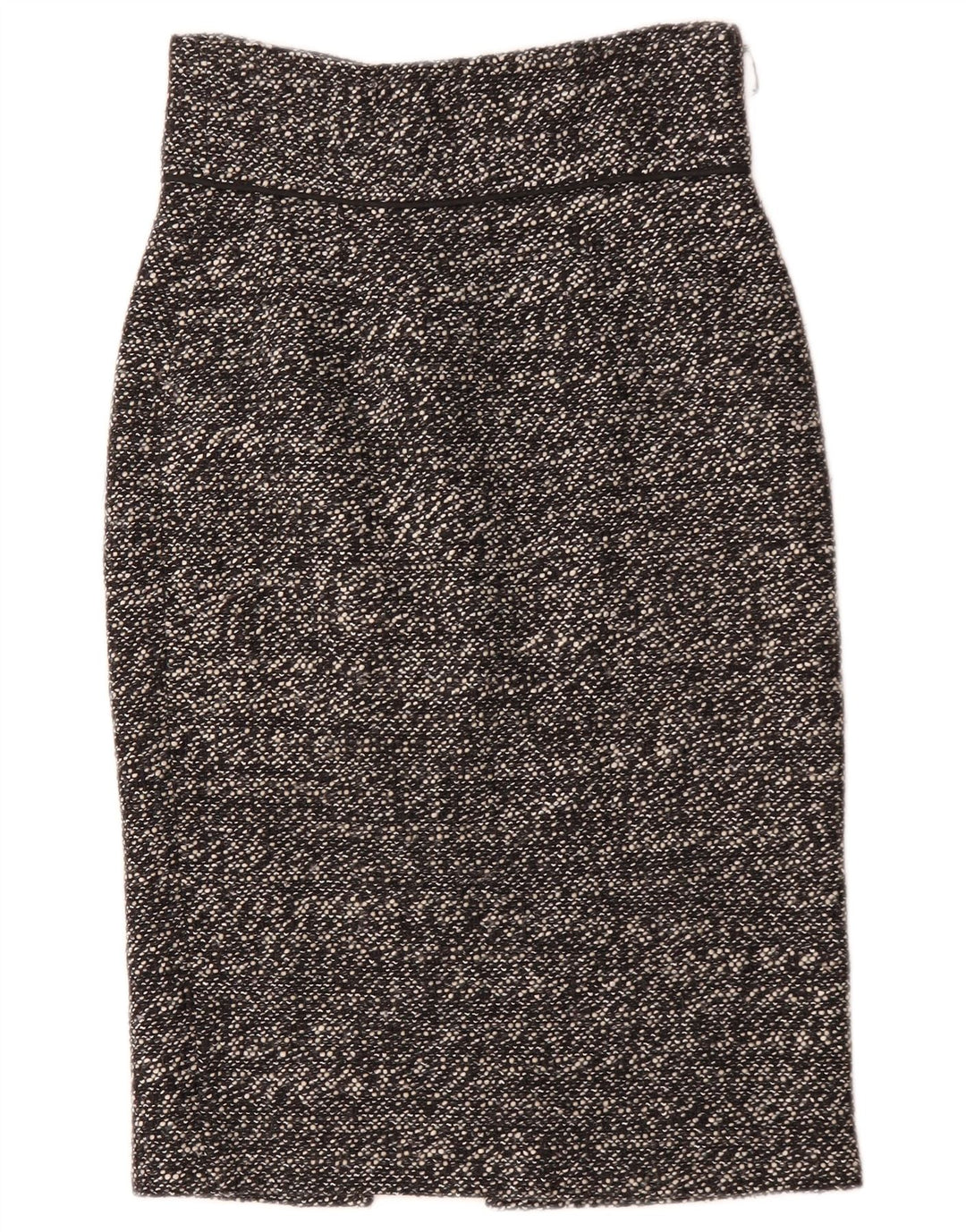 Zara Womens Pencil Skirt Small W26 Black Flecked Acrylic