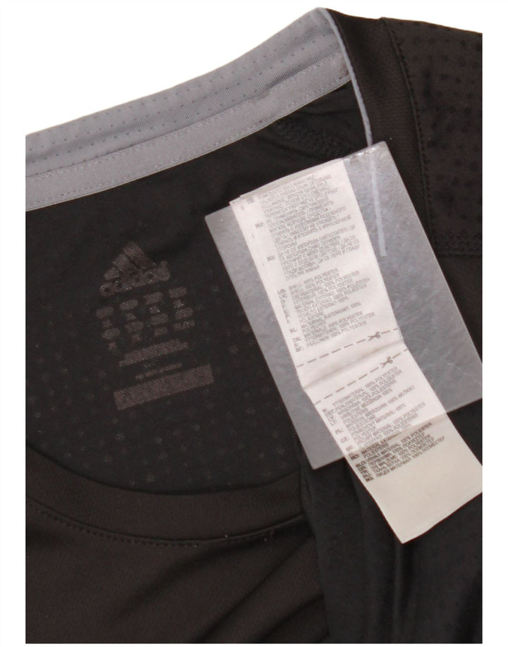 ADIDAS Mens T-Shirt Top XL Black Polyester