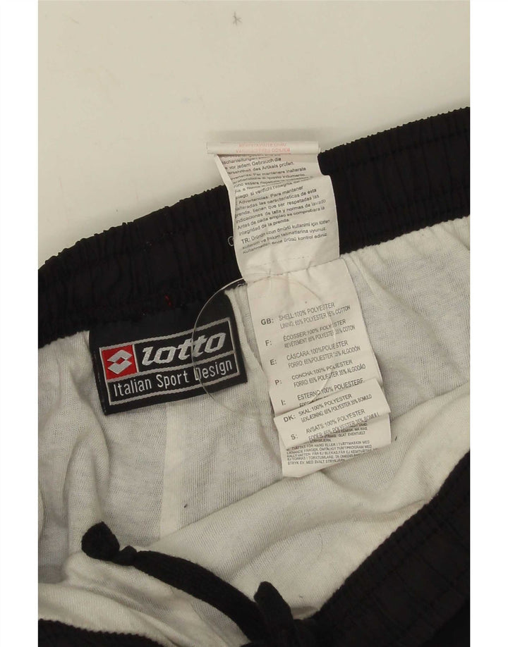 Lotto Mens Graphic Tracksuit Trousers Large  Black Colourblock Polyester