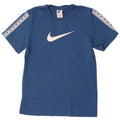 Nike Mens Graphic T-Shirt Top Small Blue Colourblock Cotton
