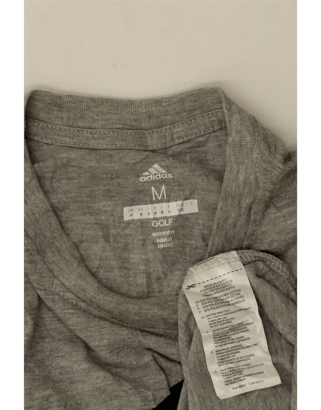 Adidas Mens Graphic T-Shirt Top Medium Grey Flecked Polyester