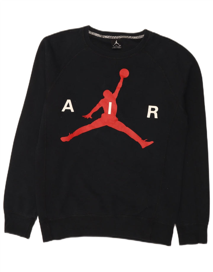 Jordan Mens Graphic Sweatshirt Jumper Small Black Cotton