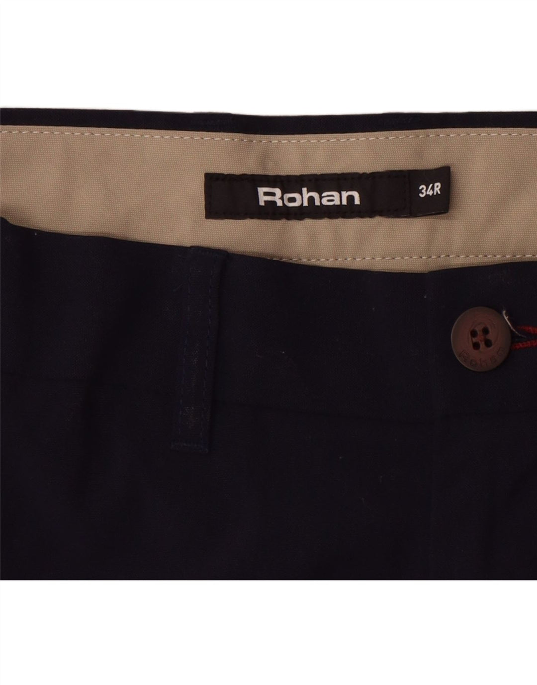 Rohan Mens Straight Regular Fit Chino Trousers W34 L31 Navy Blue Polyamide