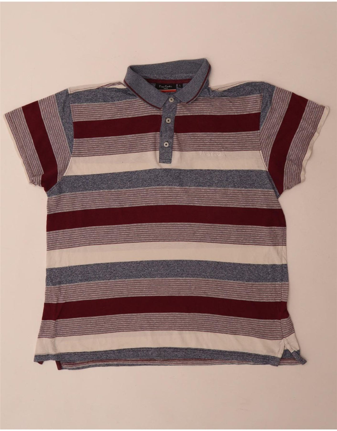 Pierre Cardin Mens Regular Fit Polo Shirt Large Multicoloured Striped