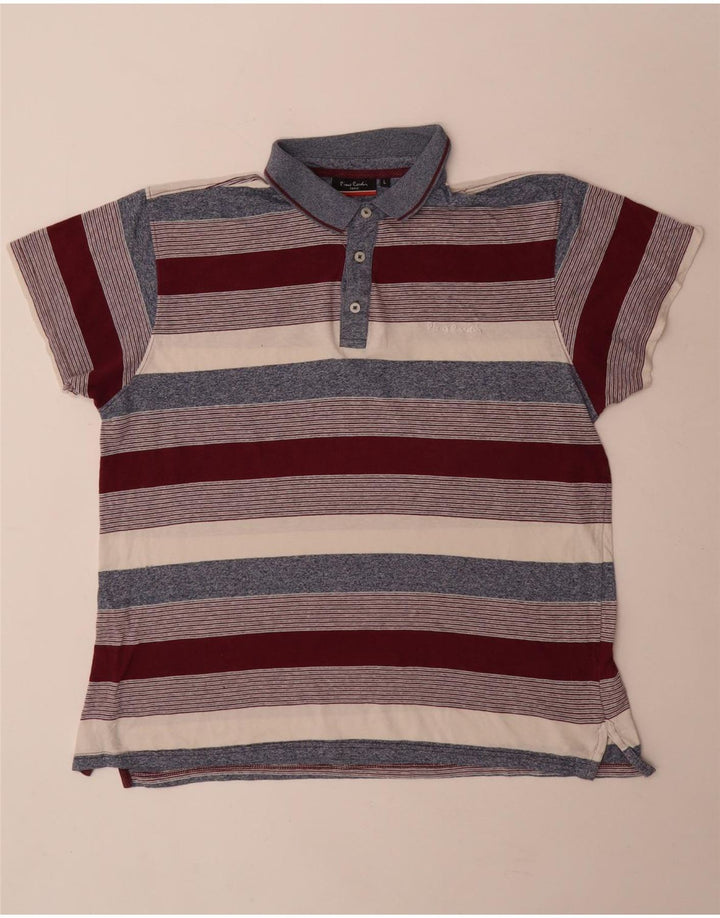 Pierre Cardin Mens Regular Fit Polo Shirt Large Multicoloured Striped