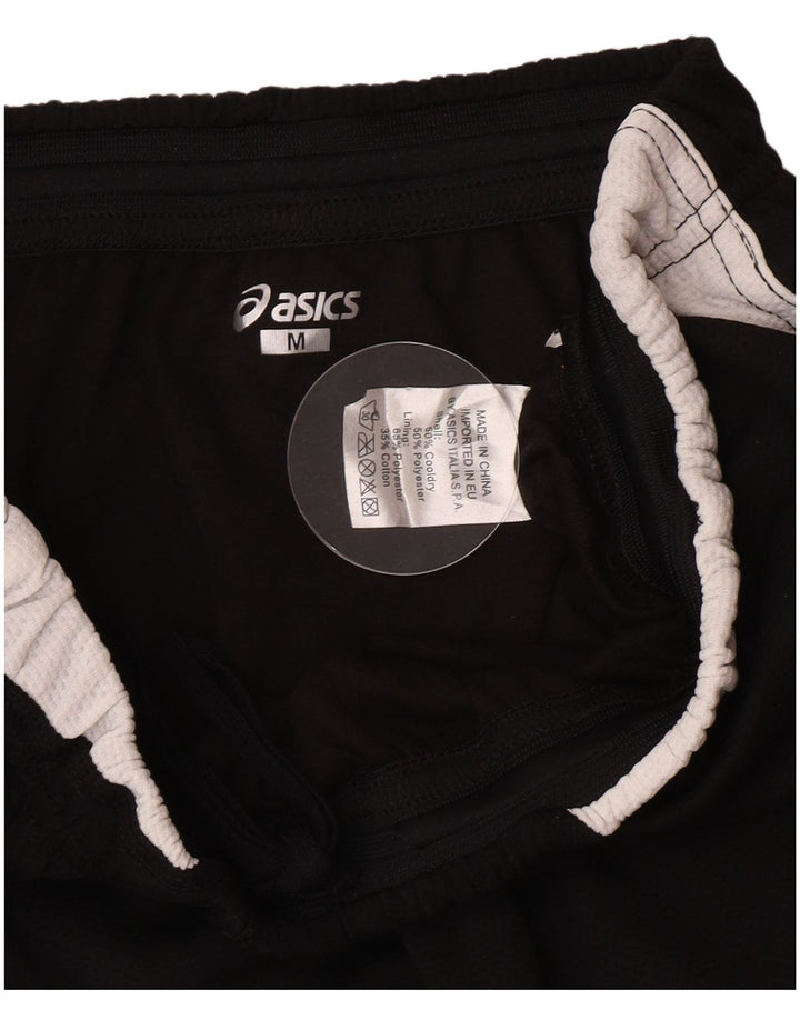 Asics Womens Sport Shorts UK 14 Medium  Black Colourblock