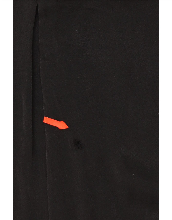 Zara Womens Oversized 3/4 Sleeve Crop Shirt Blouse UK 14 Medium Black