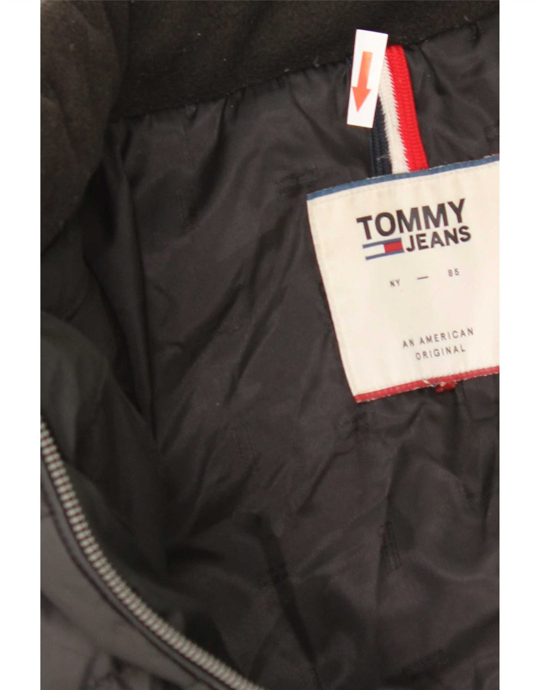 Tommy Hilfiger Womens Padded Jacket UK 14 Medium Black Polyester
