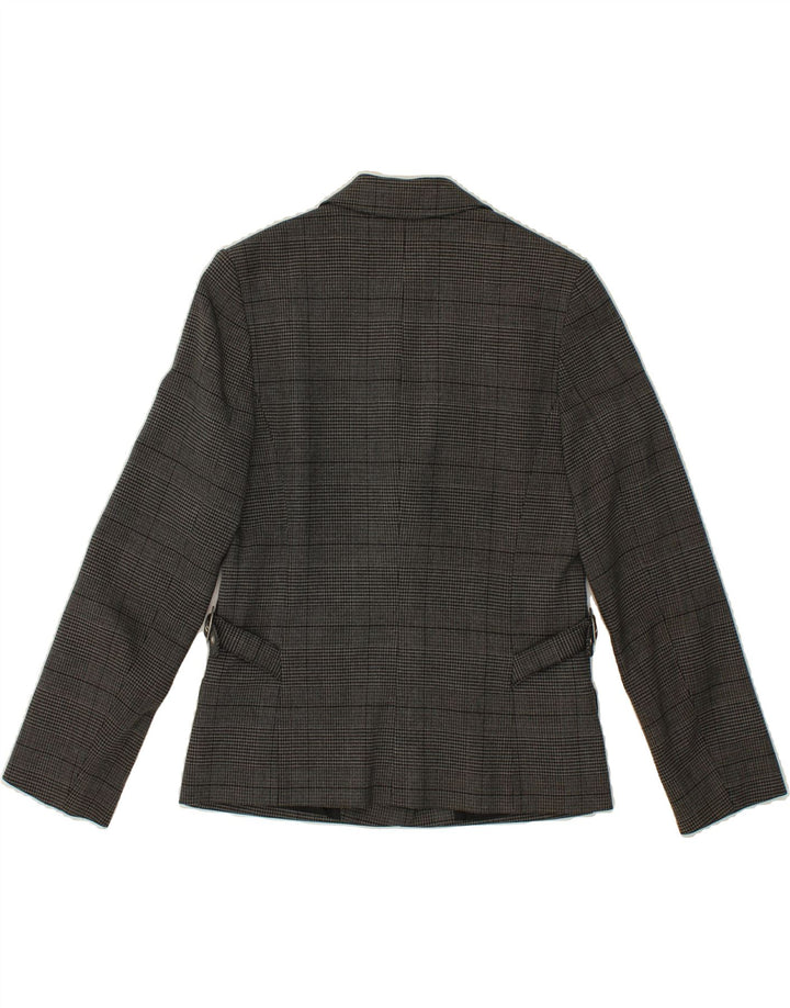 MEXX Womens 2 Button Blazer Jacket UK 10 Small Grey Check Polyester Vintage Mexx and Second-Hand Mexx from Messina Hembry 