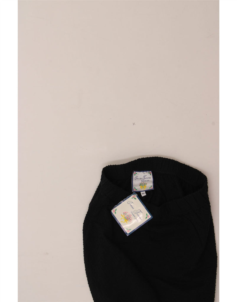 VINTAGE Womens Pencil Skirt Medium W30 L20 Black Cotton Vintage Vintage and Second-Hand Vintage from Messina Hembry 