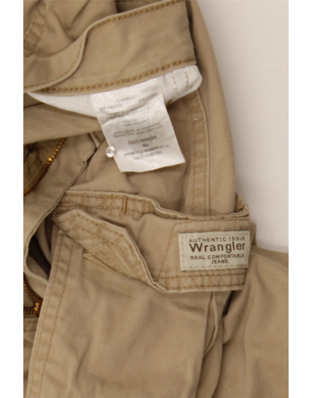 Wrangler Mens Cargo Shorts W40 XL Beige Cotton