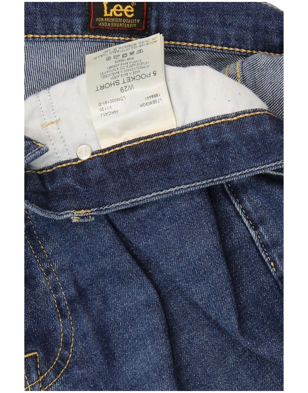 LEE Mens Denim Shorts W29 Medium Blue Cotton