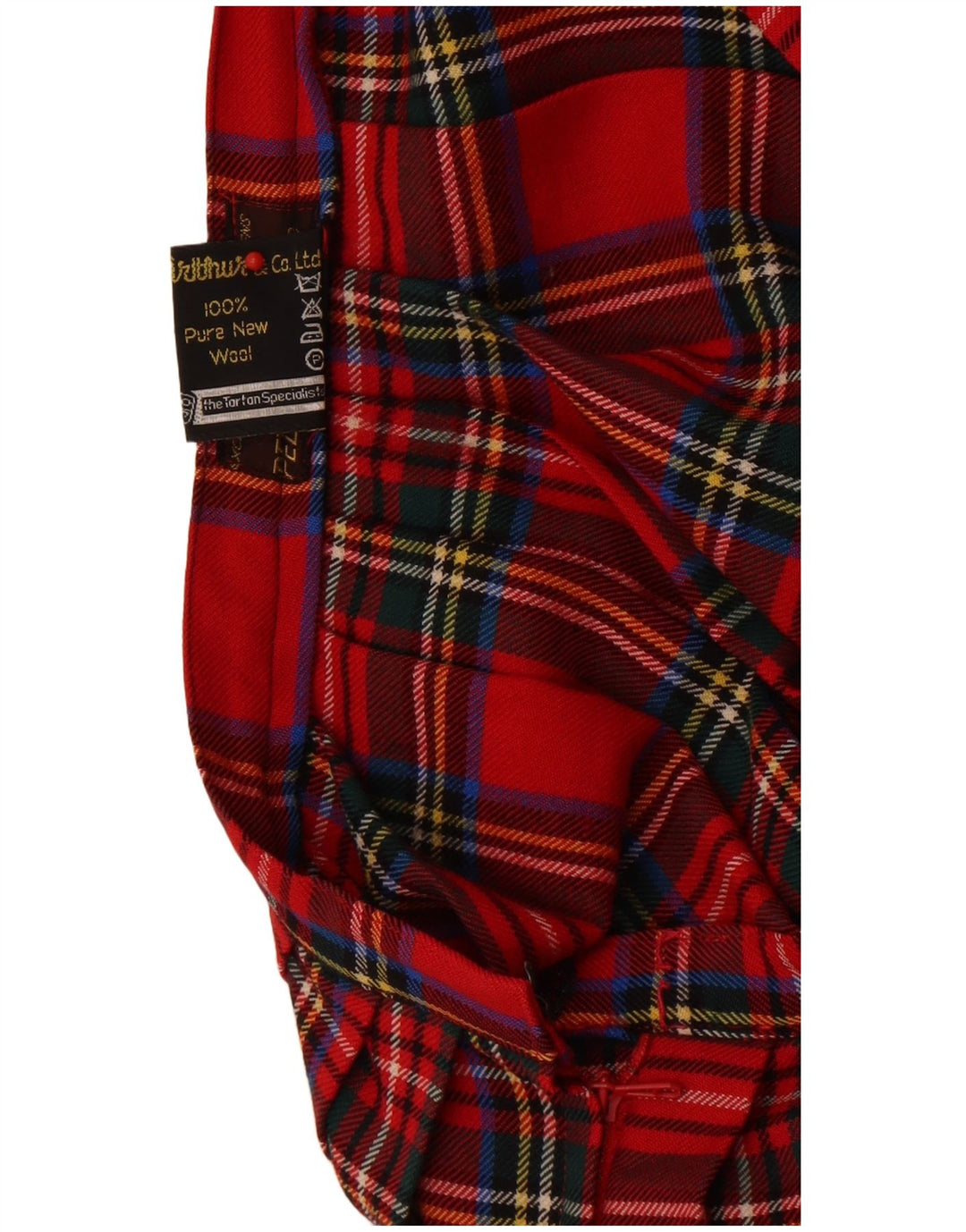 Vintage Womens Mini Pleated Skirt IT 44 Medium W26 Red Check New Wool
