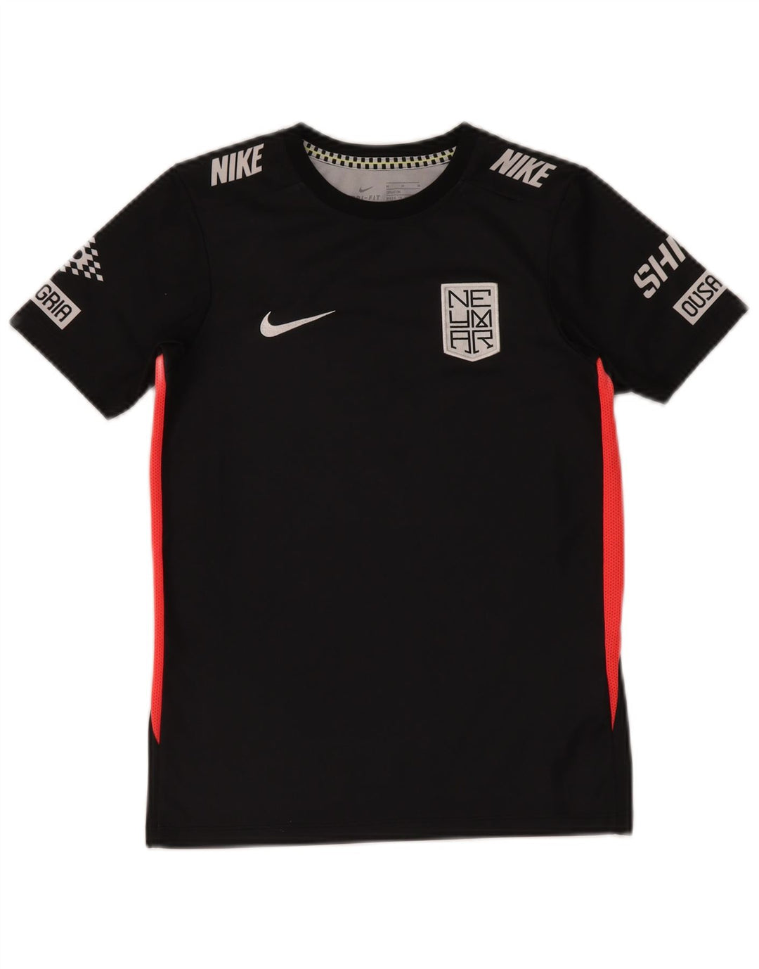 NIKE Boys Mercurial Graphic T-Shirt Top 10-11 Years Medium Black Polyester