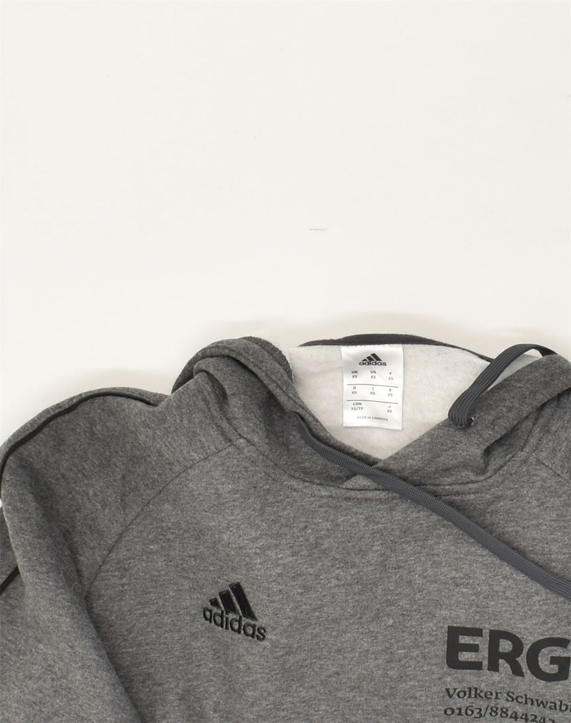 ADIDAS Mens Graphic Hoodie Jumper XS Grey Cotton | Vintage Adidas | Thrift | Second-Hand Adidas | Used Clothing | Messina Hembry 