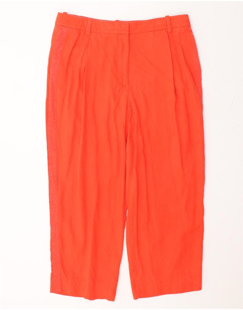 J. CREW Womens Pegged Cropped Trousers US 10 Large W34 L24 Orange Lyocell Vintage J. Crew and Second-Hand J. Crew from Messina Hembry 