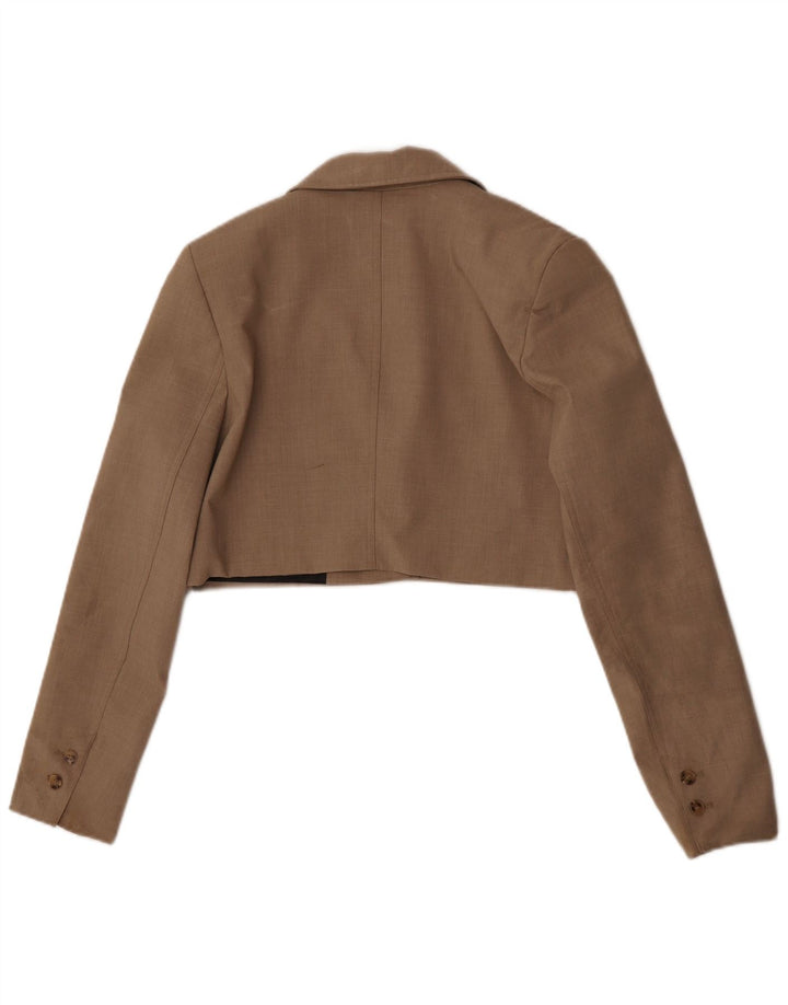Zara Womens Bolero Jacket UK 10 Small Brown