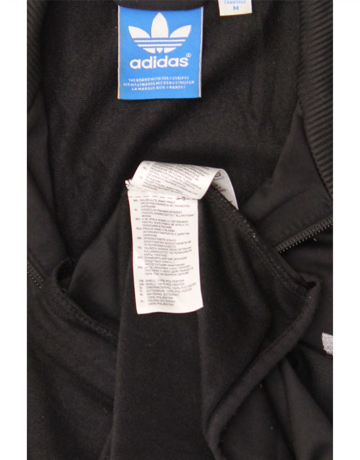Adidas Mens Tracksuit Top Jacket Medium Black Polyester
