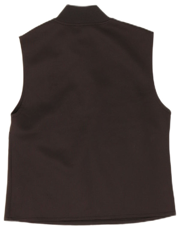 Zara Womens Crop Top UK 12 Medium Black Cotton