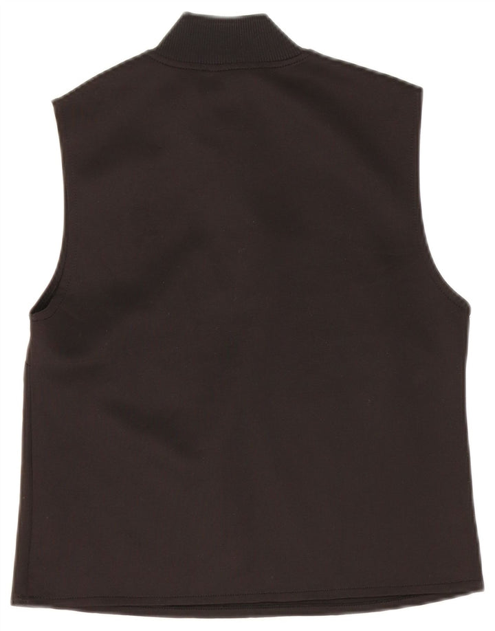 Zara Womens Crop Top UK 12 Medium Black Cotton