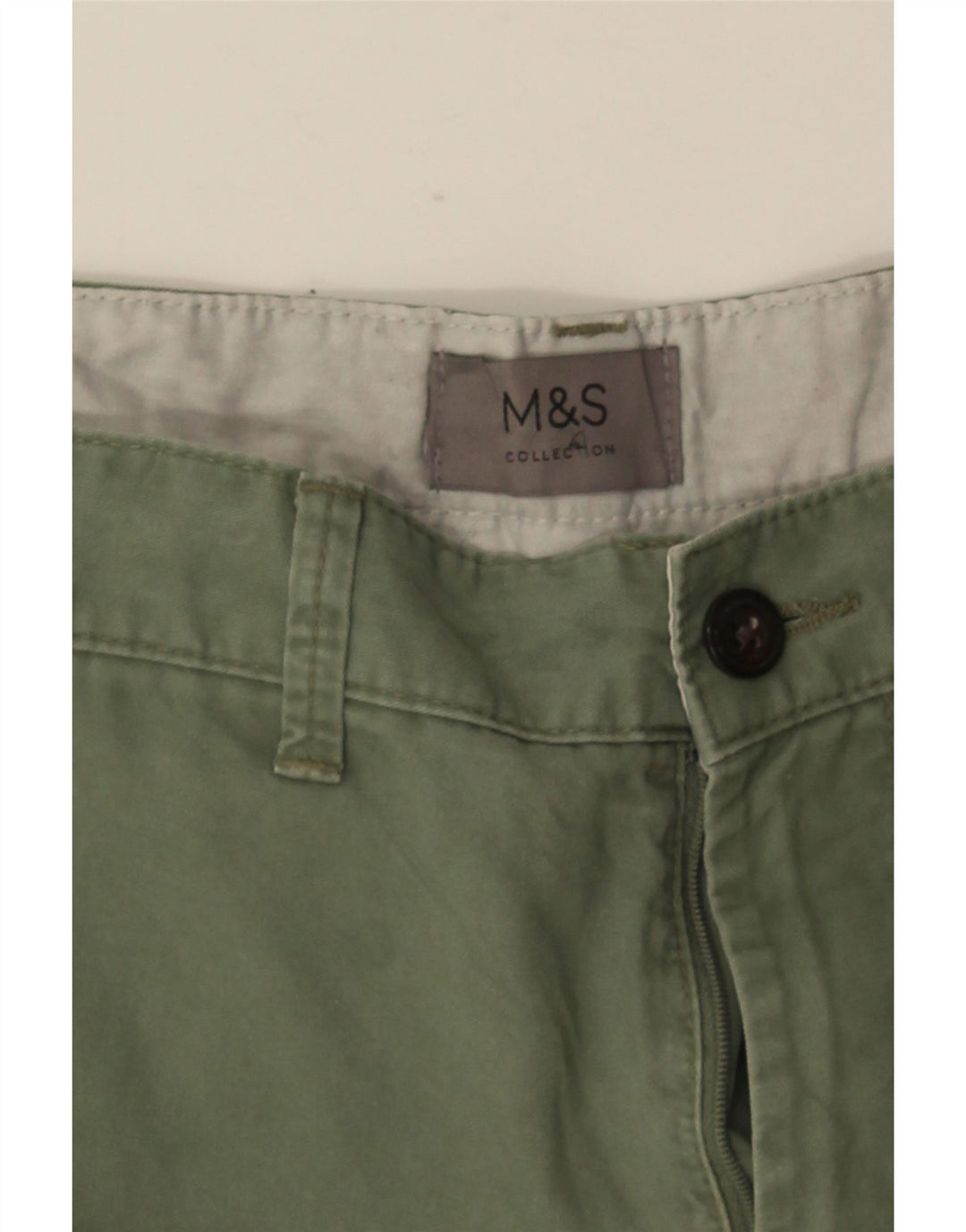 Marks & Spencer Mens Chino Shorts W34 Large Green