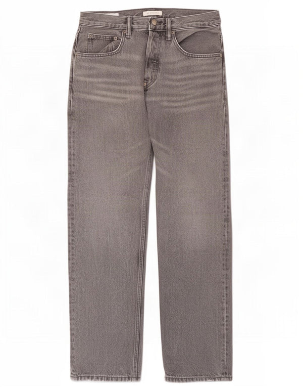 Zara Mens Straight Jeans EU 38 Small W30 L30 Grey Cotton
