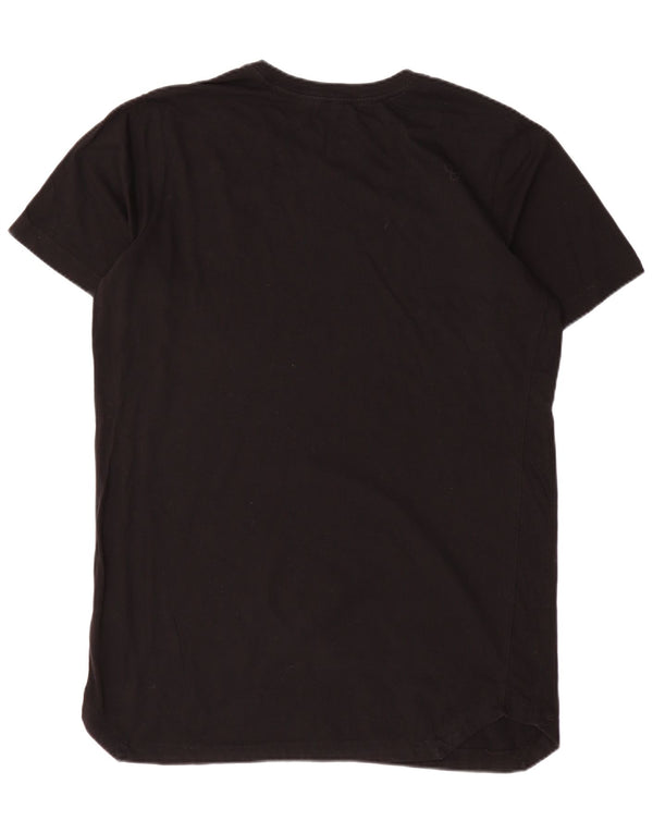 Nike Mens Short Sleeve Regular T-Shirt Top Large Black Cotton