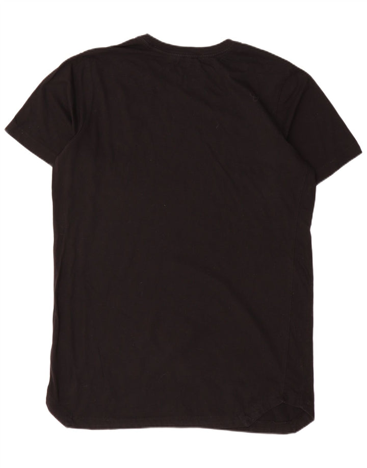 Nike Mens Short Sleeve Regular T-Shirt Top Large Black Cotton