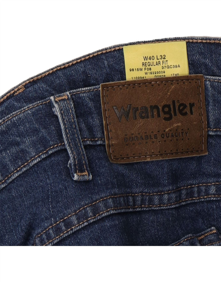WRANGLER Mens Regular Fit Cropped Jeans W40 L27 Blue Cotton Vintage Wrangler and Second-Hand Wrangler from Messina Hembry 