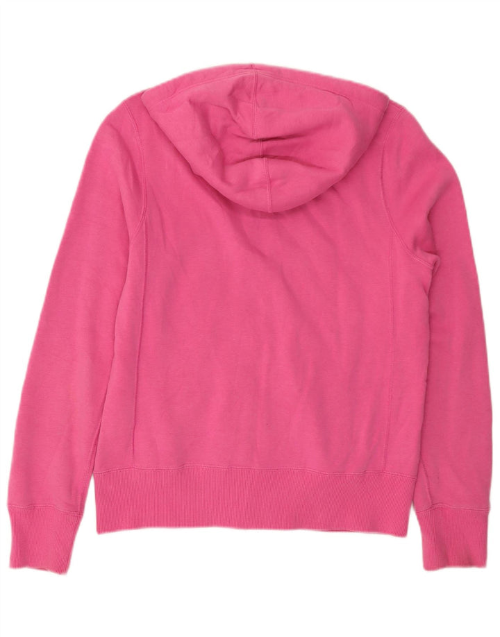 Nike Womens Zip Hoodie Sweater US 8/10 Medium Pink Cotton