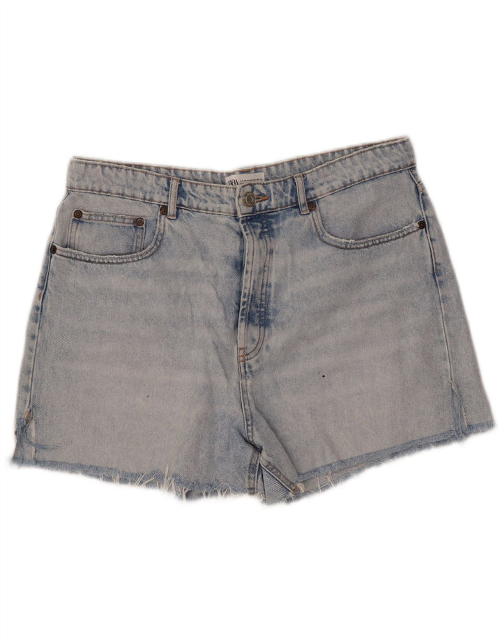 ZARA Womens Denim Shorts EU 46 2XL W36 Blue