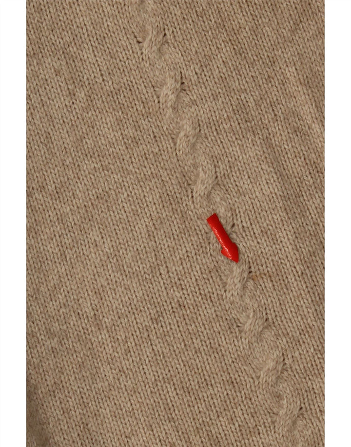 Massimo Dutti Womens Oversized Cardigan Sweater UK 10 Small Beige