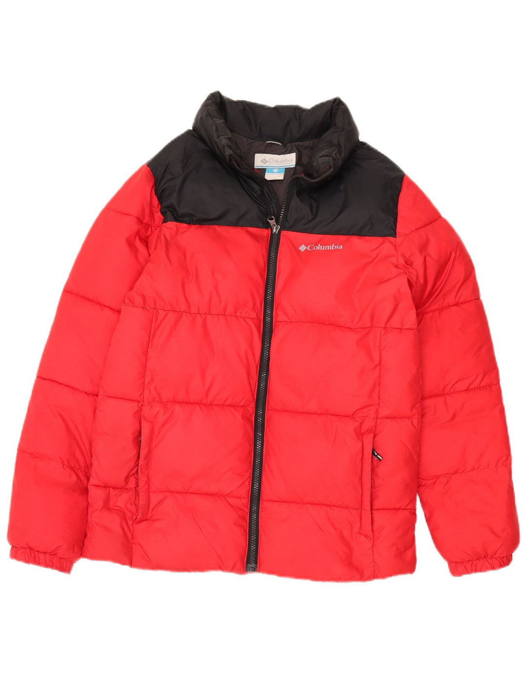 Columbia Boys Padded Jacket 14-15 Years Large Red Colourblock Polyester