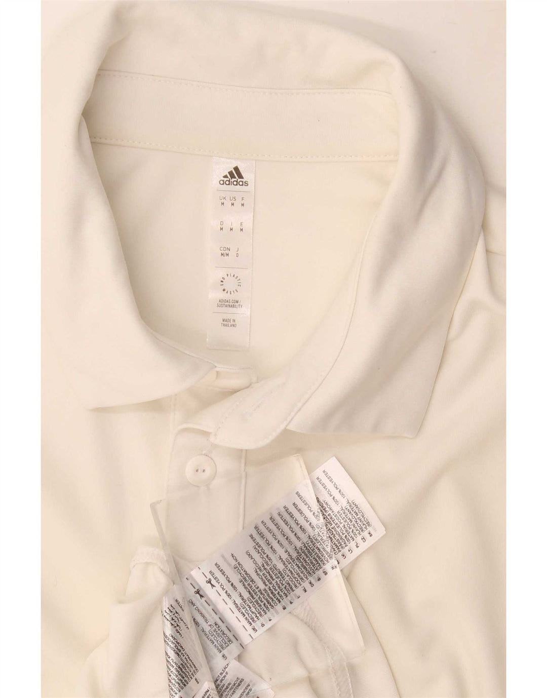 Adidas Mens Aeroready Polo Shirt Medium White Polyester