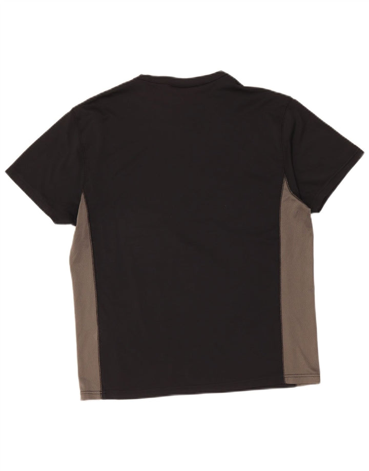 Reebok Mens T-Shirt Top Medium Black Colourblock